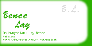 bence lay business card